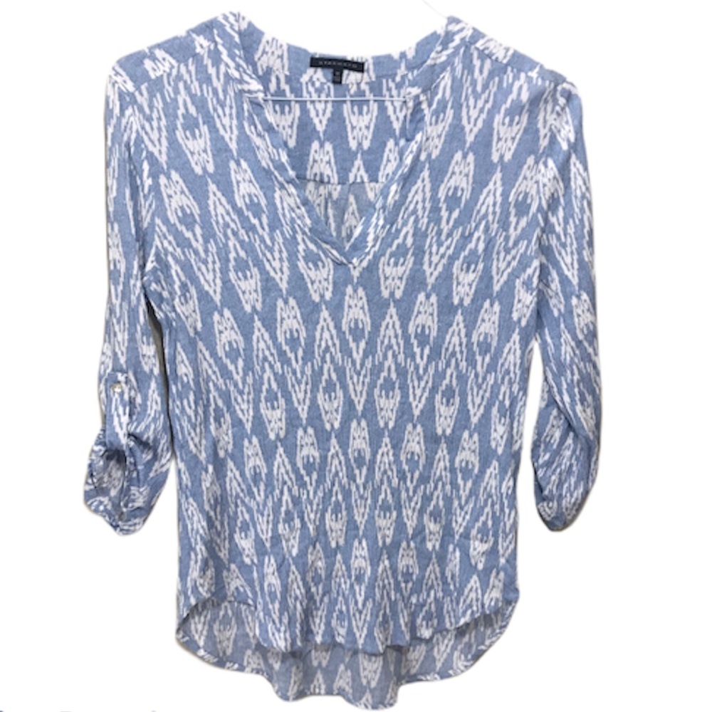 Staccato blue white blouse